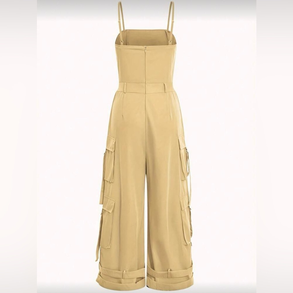 New Arrivals! Women’s Y2K Tan Jumpsuit for Women - Picture 3 of 5